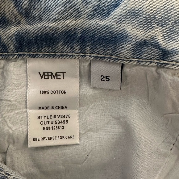 Vervet Leslie 90s Vintage Flare Jeans Size 25 Light Wash Distressed Cotton NWT - Picture 12 of 13